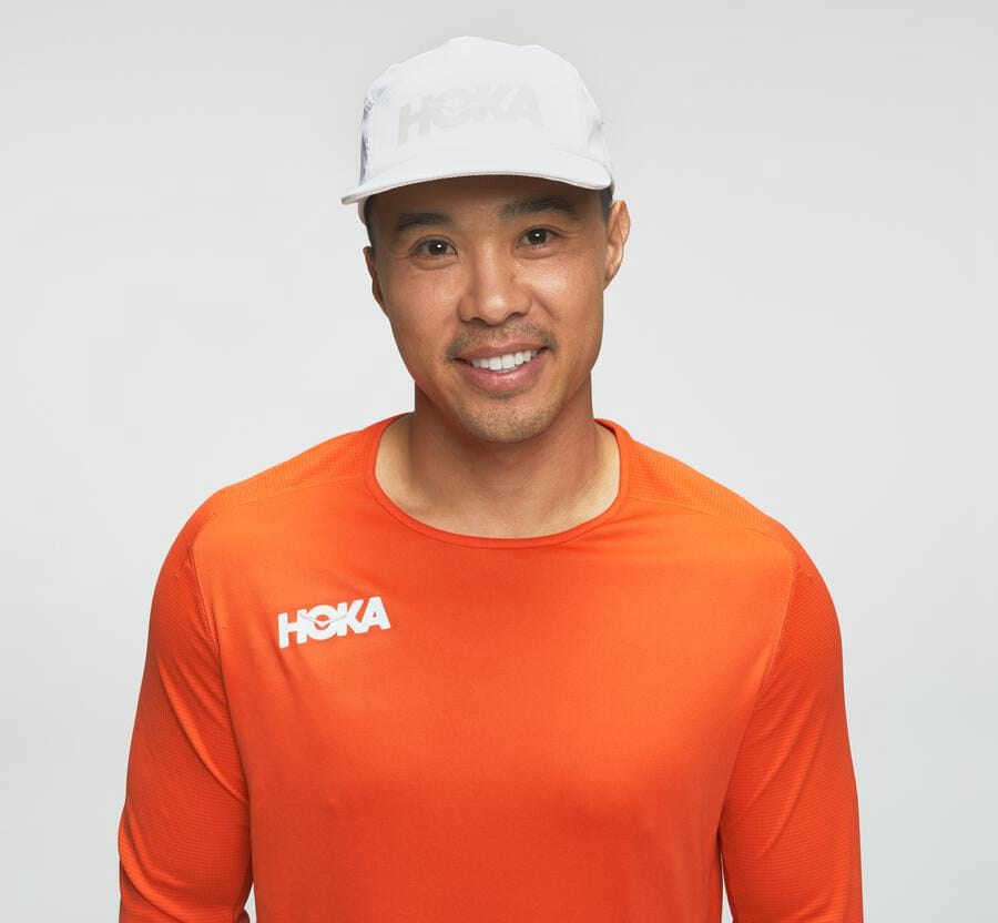 Tops Mens - Hoka One One Performance 3/4 Sleeve - Orange - JQCWXHA-69